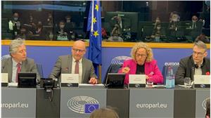 Volksanwältin Morandell mit Amtskollegen bei der Konferenz im Europäischen Parlament
