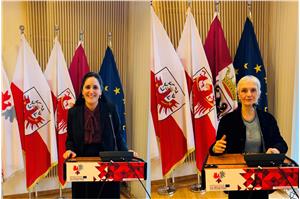 (da sx) Meyer e Garbin presso la sede Euregio a Bruxelles. (Foto: Difesa civica)