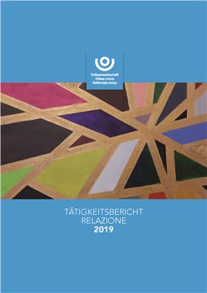 Der Umschlag des Tätigkeitsberichts 2019