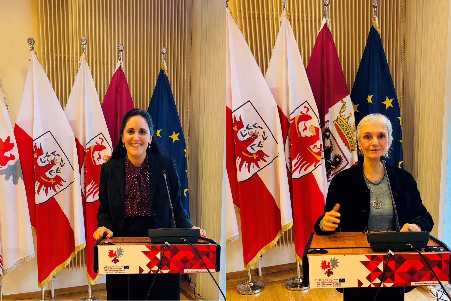 (da sx) Meyer e Garbin presso la sede Euregio a Bruxelles. (Foto: Difesa civica)